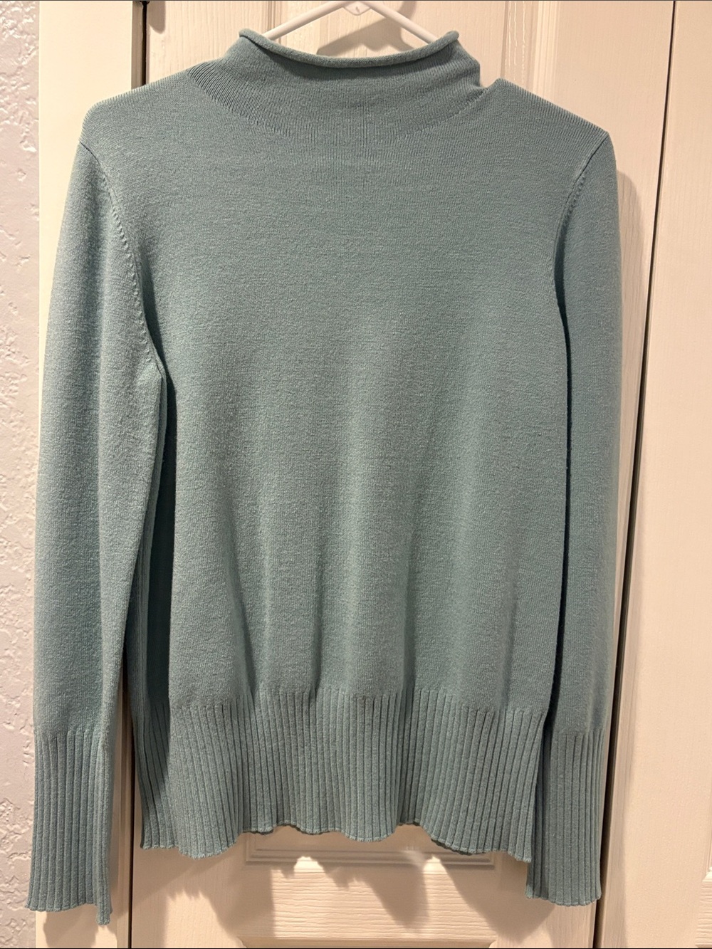 French Connection Seafoam Green Knit Mock Neck